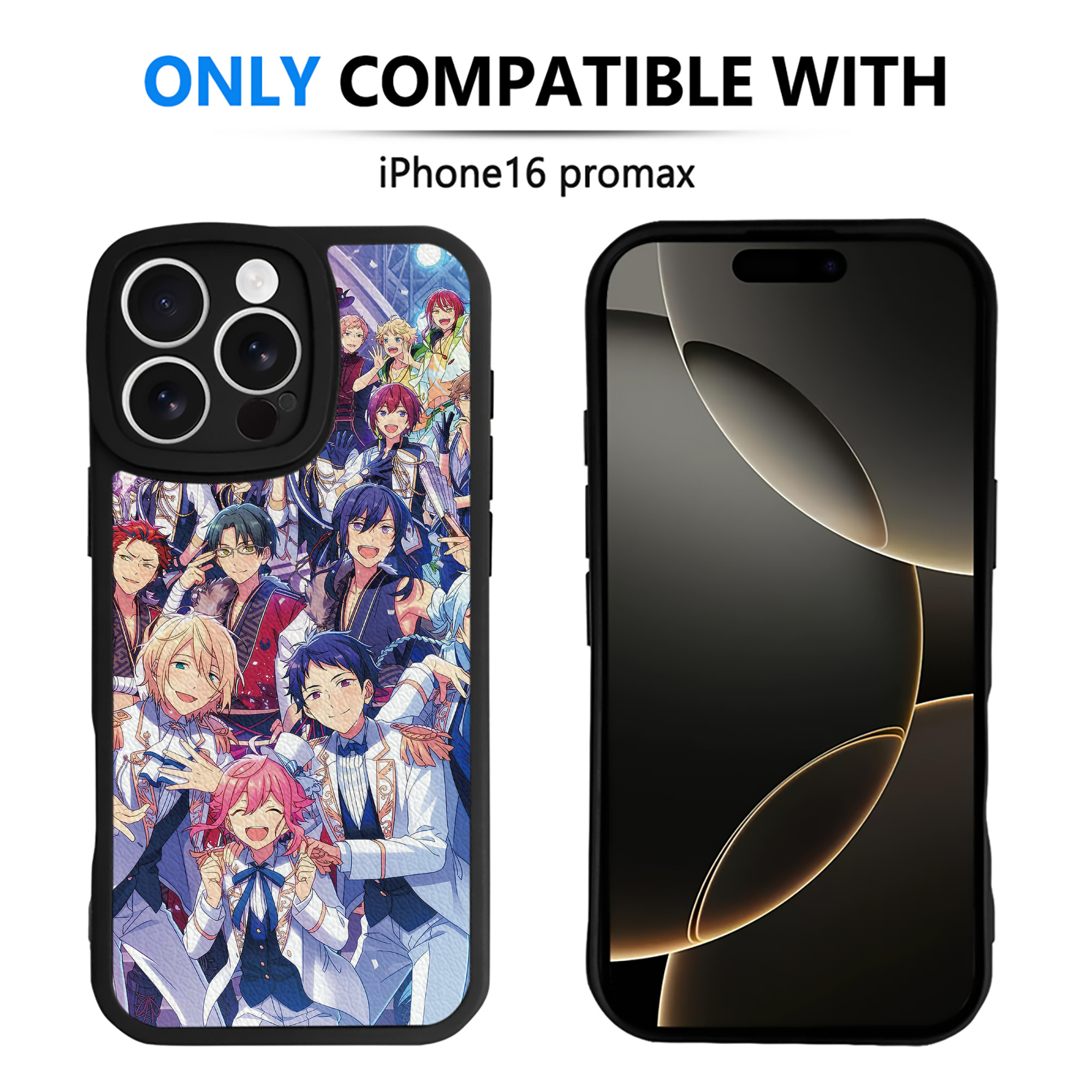 （画像用） あんさんぶるスターズ! Ensemble Stars 【iPhone 16シリーズ対応】シリコンスマホケース（レザー調） 材質：シリコン